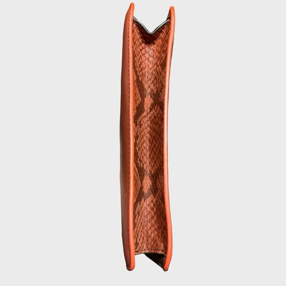 Coach Crosby Clutch Natural Leather Python Trim Japan Release F12074